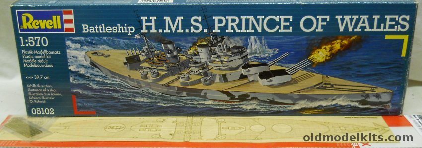 Revell 1/570 HMS Prince of Wales With ArtWox Wood Deck, 05102 plastic model kit